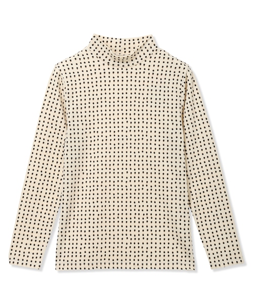 A/C DESIGN BY ALPHA CUBIC(エーシーデザインバイアルファキュービック)の「【裏起毛】配色ドットハイネックプルオーバー(Tシャツ/カットソー・レディース・ブラック/ベージュ/ネイビー・M/L/LL)」の15枚目の写真