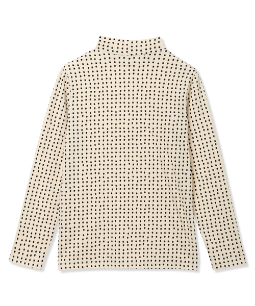 A/C DESIGN BY ALPHA CUBIC(エーシーデザインバイアルファキュービック)の「【裏起毛】配色ドットハイネックプルオーバー(Tシャツ/カットソー・レディース・ブラック/ベージュ/ネイビー・M/L/LL)」の16枚目の写真