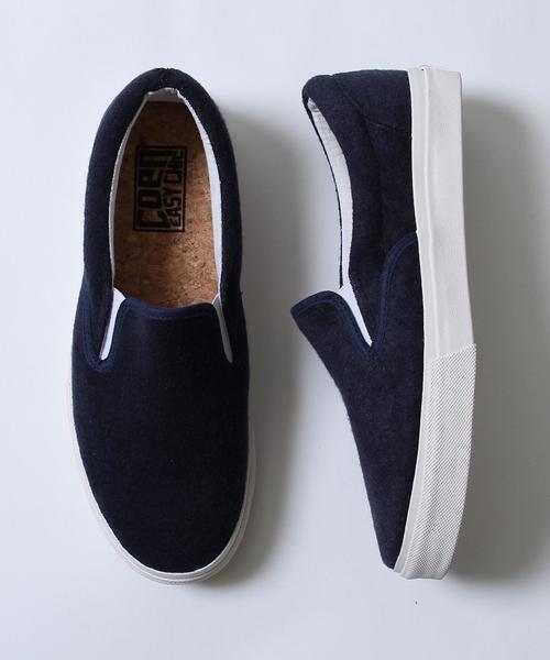 coen（コーエン）の「パイルスリッポン（スリッポン・メンズ・ネイビー/グレー・LARGE/MEDIUM/SMALL）」の4枚目の写真