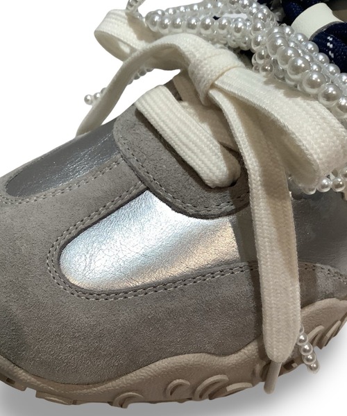 厚底/インヒール/4cm/カップインソール】パールレイヤード ダッド