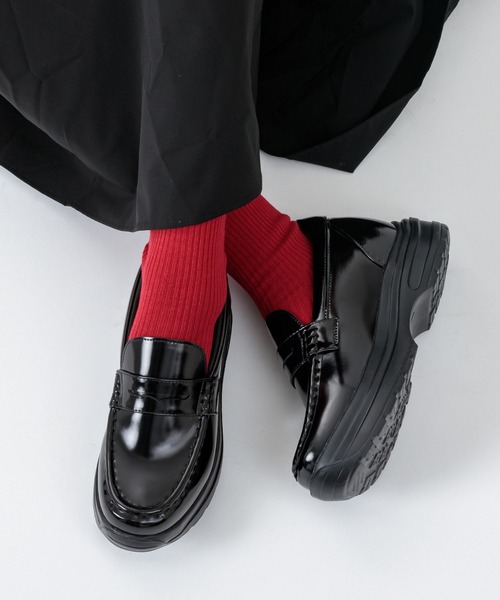 STANDOOL TOKYO +6.5cmヒールアップローファースニーカー　黒 ≪UNISEX≫ +6.5cmヒールアップローファースニーカー/Heel Up Loafer