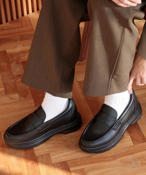 STANDOOL TOKYO（スタンドゥール）の「≪UNISEX≫ +6.5cmヒールアップローファースニーカー/Heel Up Loafer Sneaker 【NOSTAR/ノスター】（ローファー・メンズ・ブラック/ブラック系その他・22.5cm/23.5cm/24.5cm/25.5cm/26.0cm/27.0cm/27.5cm/28.5cm/23.0cm/28.0cm/24.0cm/25.0cm/26.5cm/22.0cm）」の8枚目の写真