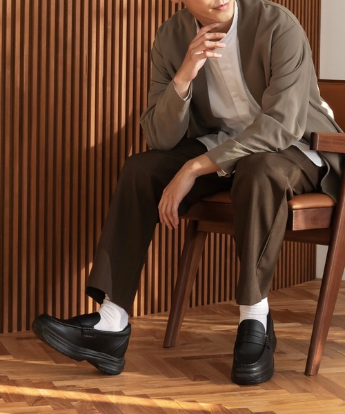 STANDOOL TOKYO（スタンドゥール）の「≪UNISEX≫ +6.5cmヒールアップローファースニーカー/Heel Up Loafer Sneaker 【NOSTAR/ノスター】（ローファー・メンズ・ブラック/ブラック系その他・22.5cm/23.5cm/24.5cm/25.5cm/26.0cm/27.0cm/27.5cm/28.5cm/23.0cm/28.0cm/24.0cm/25.0cm/26.5cm/22.0cm）」の12枚目の写真