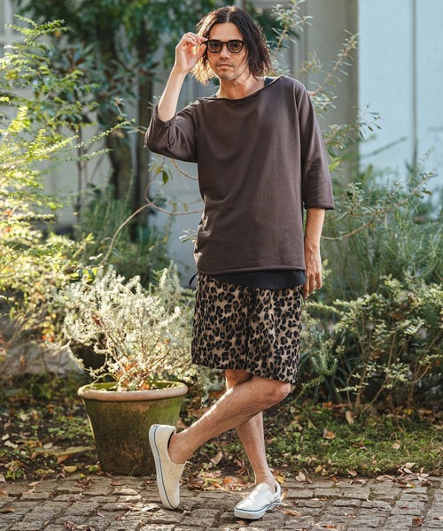 CAMBIO(カンビオ)の「mp14467- Leopard Short Pants レオパードショートパンツ(S61826cmb)(その他パンツ・メンズ・キャメル/チャコール/ベージュ/オリーブ・L/M/S)」の13枚目の写真