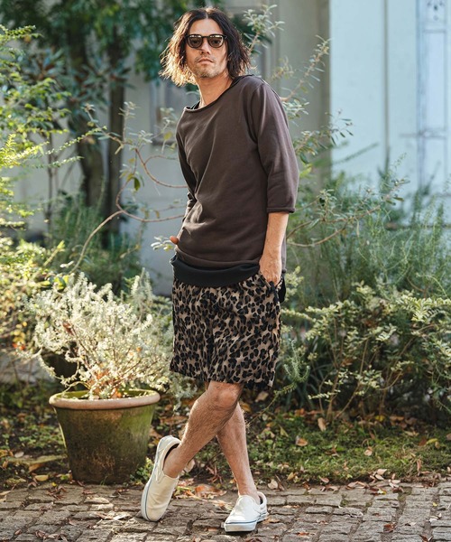 CAMBIO(カンビオ)の「mp14467- Leopard Short Pants レオパードショートパンツ(S61826cmb)(その他パンツ・メンズ・キャメル/チャコール/ベージュ/オリーブ・L/M/S)」の14枚目の写真