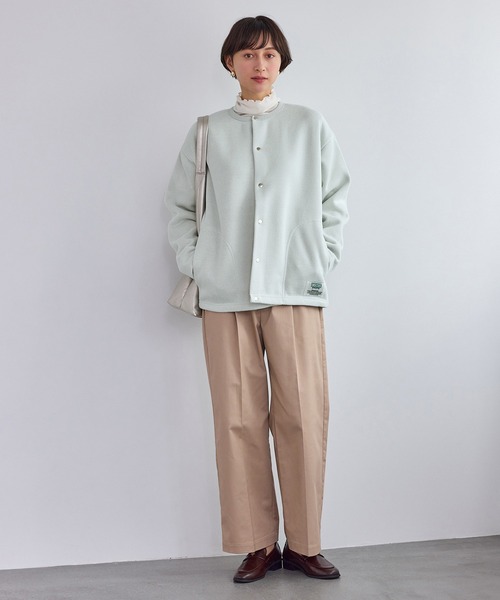 DISCUS ATHLETIC（ディスカス　アスレチック）の「【DISCUS ATHLETIC/ディスカスアスレチック】裏シャギーボンディングノーカラージャケット（カーディガン/ボレロ・レディース・ブラック/グレー/グレー系その他・FREE）」の21枚目の写真