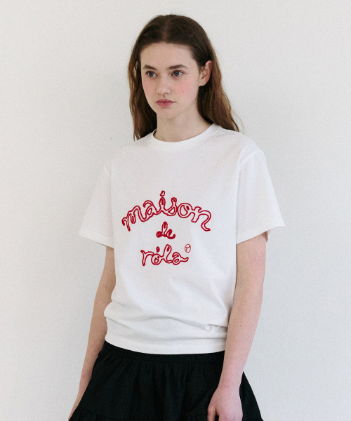 ROLAROLA(ロラロラ)の「MAISON DE ROLA アウトライン T シャツ ホワイト(Tシャツ/カットソー・レディース・その他・S/M)」の2枚目の写真