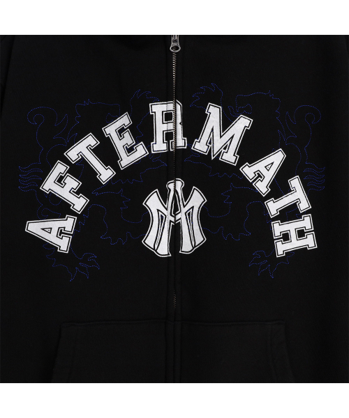 AFTERMATH（アフターマス）の「ATM LOGO ZIP HOODIE BLACK（パーカー・レディース・ブラック・M/L/XL）」の4枚目の写真