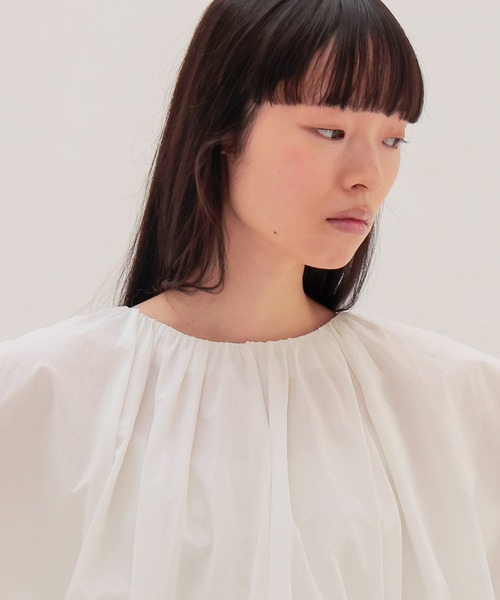 TSURU by Mariko Oikawa（ツルバイマリコオイカワ）の「TSURU by Mariko Oikawa / Mou(バックリボンコットンブラウス BL-1264700)（シャツ/ブラウス・レディース・ホワイト・38）」の5枚目の写真