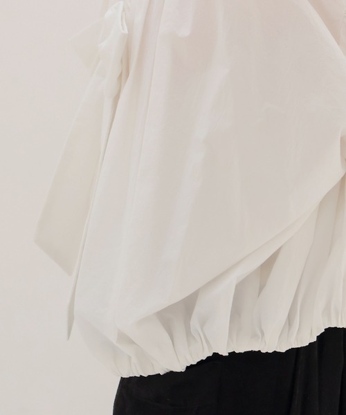 TSURU by Mariko Oikawa（ツルバイマリコオイカワ）の「TSURU by Mariko Oikawa / Mou(バックリボンコットンブラウス BL-1264700)（シャツ/ブラウス・レディース・ホワイト・38）」の8枚目の写真