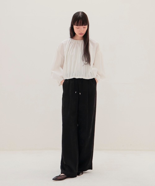 TSURU by Mariko Oikawa（ツルバイマリコオイカワ）の「TSURU by Mariko Oikawa / Mou(バックリボンコットンブラウス BL-1264700)（シャツ/ブラウス・レディース・ホワイト・38）」の10枚目の写真