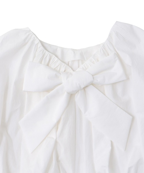 TSURU by Mariko Oikawa（ツルバイマリコオイカワ）の「TSURU by Mariko Oikawa / Mou(バックリボンコットンブラウス BL-1264700)（シャツ/ブラウス・レディース・ホワイト・38）」の16枚目の写真