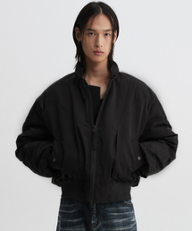 DNSR（ディーエヌエスアール）の「パネルポケットクロップダックダウンパディングジャケットブラック（ダウンジャケット/コート）」