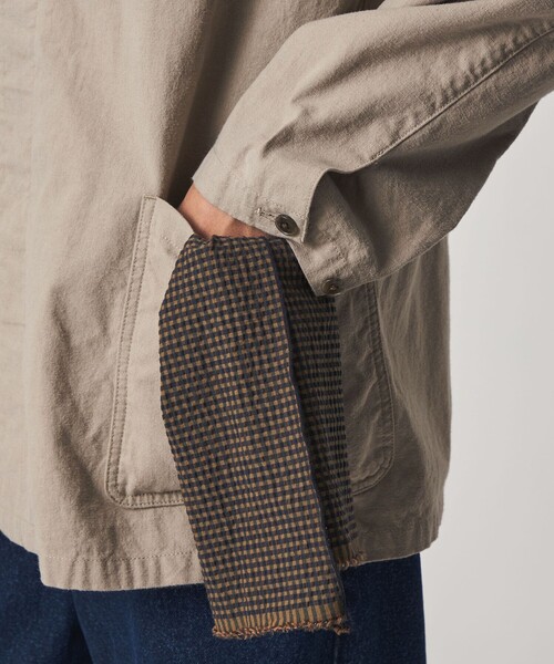 Steven Alan（スティーブンアラン）の「＜Steven Alan＞ C/L/RM キャンバス ワーク ジャケット（カバーオール・メンズ・ベージュ/ダークグレー・L/M/S）」の7枚目の写真