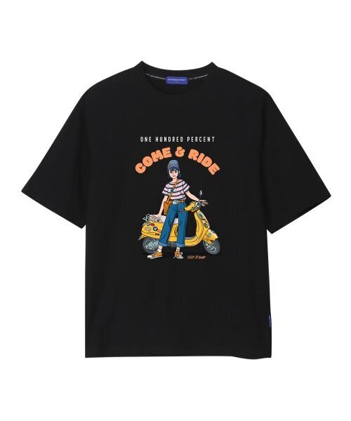 ONEHUNDREDPERCENT FOR WOMAN(ワンハンドレッドパーセントフォーウーマン)の「OHP x GOODD ライディングしたいセミオーバー半袖Tシャツ(Tシャツ/カットソー・レディース・その他・M/S/XL/2XL/L)」の3枚目の写真