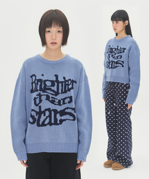 THREEFACE 青色 星モチーフ ニットセーター THREEFACE 青色 星モチーフ ニットセーター - メルカリ