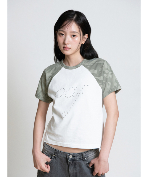 OAFISH(オアフィッシュ)の「OAF CAMO RAGLAN T-SHIRT, KHAKI(Tシャツ/カットソー・レディース・その他・ONE SIZE)」の1枚目の写真