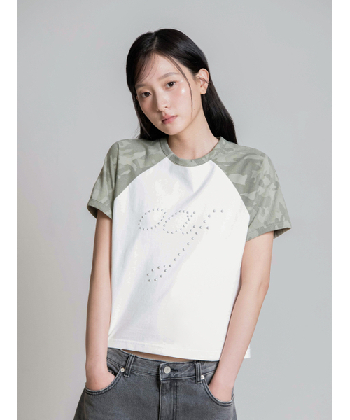 OAFISH(オアフィッシュ)の「OAF CAMO RAGLAN T-SHIRT, KHAKI(Tシャツ/カットソー・レディース・その他・ONE SIZE)」の2枚目の写真