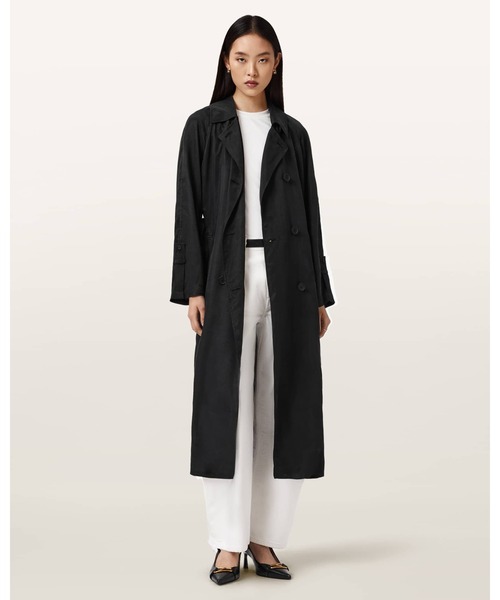ALLSAINTS(オールセインツ)の「LIZIE DOUBLE BREASTED TRENCH COAT | LIZIE ダブル ブレスト トレンチ コート(トレンチコート・レディース・ブラック・M/L/XS/S)」の6枚目の写真