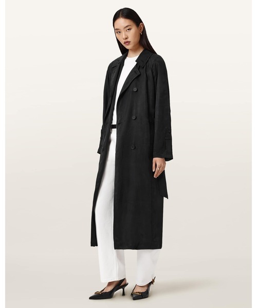 ALLSAINTS(オールセインツ)の「LIZIE DOUBLE BREASTED TRENCH COAT | LIZIE ダブル ブレスト トレンチ コート(トレンチコート・レディース・ブラック・M/L/XS/S)」の7枚目の写真