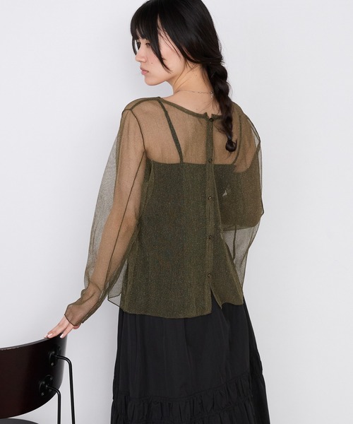 FETICO ブラック シアー　トップス　美品　★1週間限定★ sakishimatokyo tシャツ フラワー柄 コード刺繍 シアートップス/プル