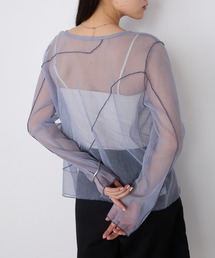forksy.（フォルクシー）の「【forksy.】<エブリデイシリーズ>2WAY ニュアンス メロー ラメ シアートップス（Tシャツ/カットソー）」
