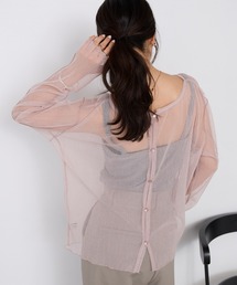 forksy.（フォルクシー）の「【forksy.】<エブリデイシリーズ>2WAY ニュアンス メロー ラメ シアートップス（Tシャツ/カットソー）」