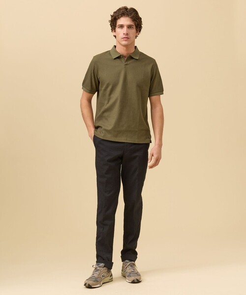 J.PRESS(ジェイプレス)の「クールビズ対応【接触冷感 / 吸水速乾】【J.PRESS PREMIUM JERSEY】スキッパー ポロシャツ(ポロシャツ・メンズ・ネイビー系/カーキ系/ブラウン系/ホワイト系/グレー系・X-LARGE/LARGE/MEDIUM/SMALL)」の11枚目の写真