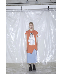 BMUETTE（ビムウィエ）の「ロゴプリントデニムスカート（スカート）」