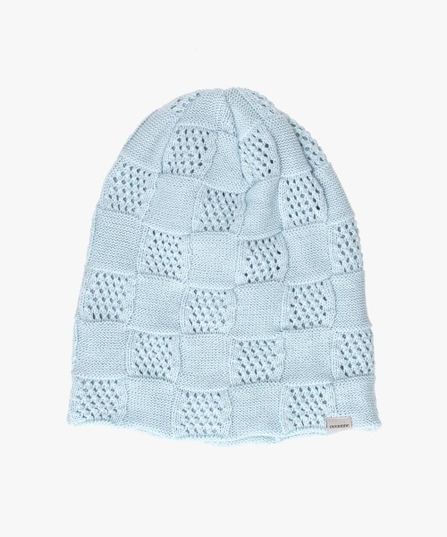 OVERRIDE（オーバーライド）の「OVERRIDE  OGC CHECKERED BEANIE / オーバーライド（ニットキャップ/ビーニー・メンズ・ライトブルー/ブラック/グレー/レッド・57~59cm）」の3枚目の写真
