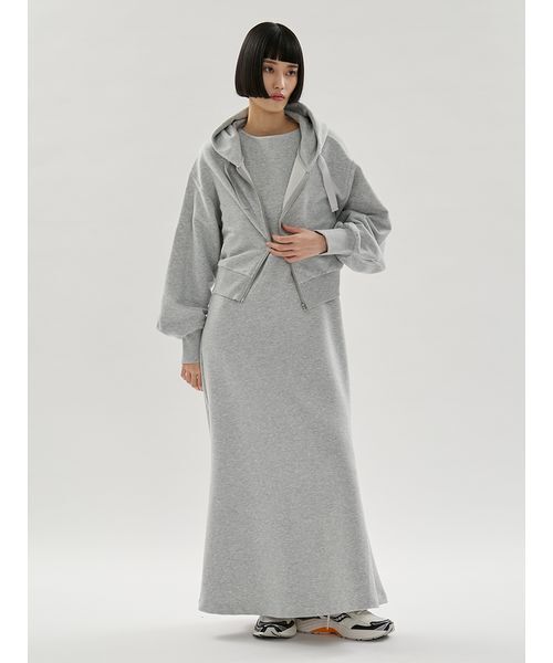 emmi（エミ）の「裏毛フーディー×ワンピースセット（ワンピース・レディース・グレー/ブラック・1/0）」の3枚目の写真