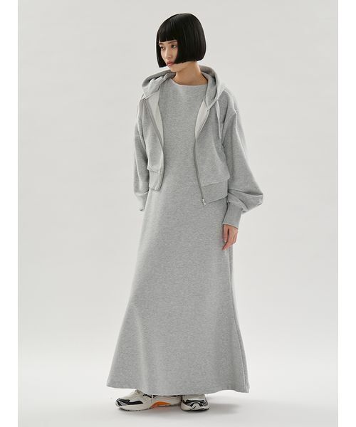 emmi（エミ）の「裏毛フーディー×ワンピースセット（ワンピース・レディース・グレー/ブラック・1/0）」の4枚目の写真