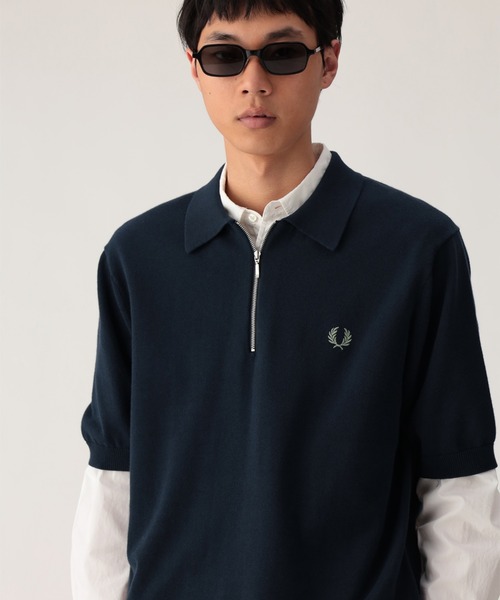 別注】FRED PERRY / Half-Zip Knit Polo（ポロシャツ）｜FRED PERRY