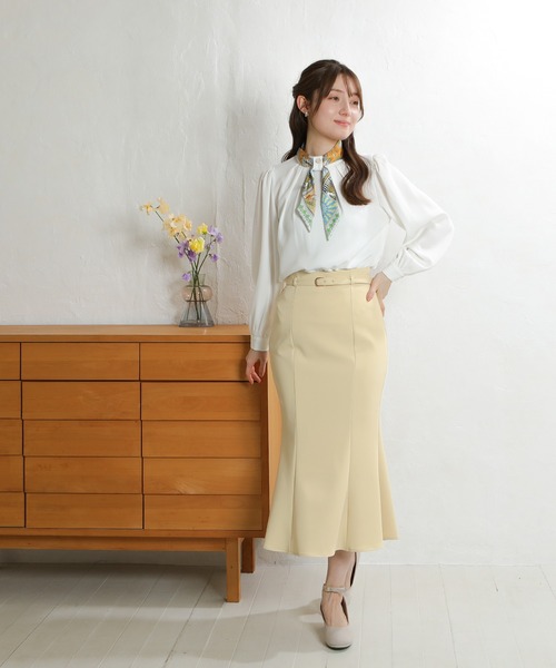 ASTORIA ODIER（アストリアオディール）の「細ベルトマーメイドスカート（スカート・レディース・ベージュ/イエロー/チャコールグレー・SMALL/MEDIUM/LARGE）」の7枚目の写真