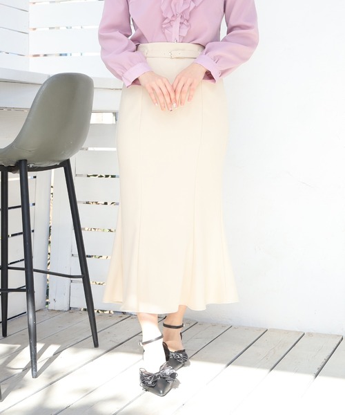 ASTORIA ODIER（アストリアオディール）の「細ベルトマーメイドスカート（スカート・レディース・ベージュ/イエロー/チャコールグレー・SMALL/MEDIUM/LARGE）」の8枚目の写真
