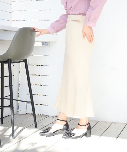 ASTORIA ODIER（アストリアオディール）の「細ベルトマーメイドスカート（スカート・レディース・ベージュ/イエロー/チャコールグレー・SMALL/MEDIUM/LARGE）」の9枚目の写真