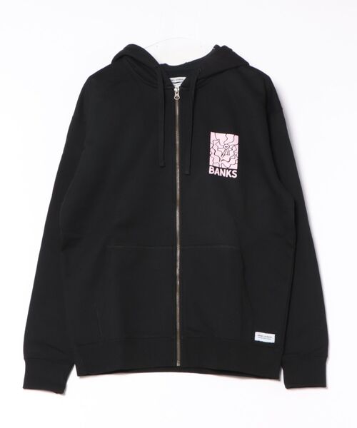 BANKS(バンクス)の「HOODIE/BANKS JOURNAL/バンクスジャーナル バッグプリント ロゴプリント ジップパーカー(パーカー・メンズ・ブラック/ブラウン/ホワイト・MEDIUM/LARGE)」の12枚目の写真