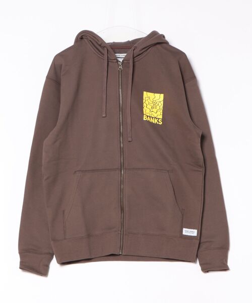 BANKS(バンクス)の「HOODIE/BANKS JOURNAL/バンクスジャーナル バッグプリント ロゴプリント ジップパーカー(パーカー・メンズ・ブラック/ブラウン/ホワイト・MEDIUM/LARGE)」の13枚目の写真