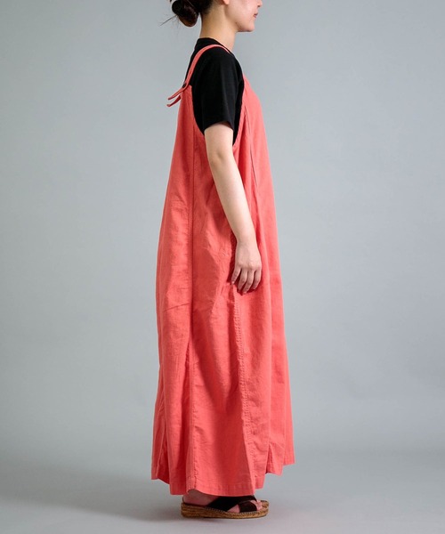 OMNIGOD（オムニゴッド）の「[OMNIGOD womens / オムニゴッド] ツイル スリーブレスドレス（ジャンパースカート・レディース・ホワイト/ピンク・FREE）」の11枚目の写真