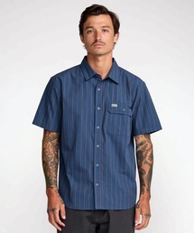 RVCA メンズ TJP DAYSHIFT STRIPE SS 半袖シャツ 【2026年春夏モデル】