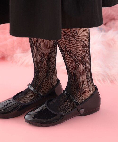 CAROLINA GLASER（カロリナ グレイサー）の「レース タイツ（タイツ/ストッキング・レディース・オフホワイト/ブラック・ONE SIZE）」の2枚目の写真