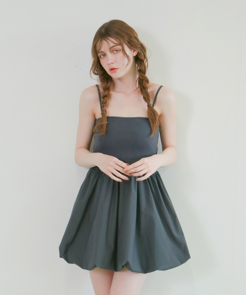 mic by Olu.(ミックバイオルドット)の「< ZOZOTOWN限定 >ボンディングバルーンキャミソール(キャミソール・レディース・チャコールグレー/オフホワイト・FREE)」の9枚目の写真