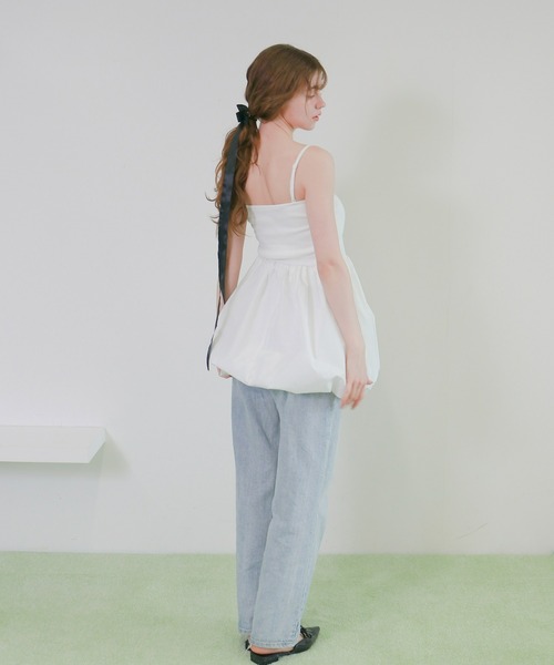 mic by Olu.(ミックバイオルドット)の「< ZOZOTOWN限定 >ボンディングバルーンキャミソール(キャミソール・レディース・チャコールグレー/オフホワイト・FREE)」の14枚目の写真