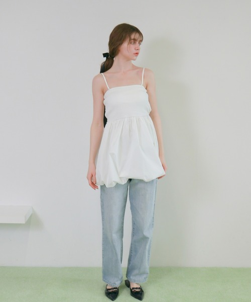 mic by Olu.(ミックバイオルドット)の「< ZOZOTOWN限定 >ボンディングバルーンキャミソール(キャミソール・レディース・チャコールグレー/オフホワイト・FREE)」の13枚目の写真