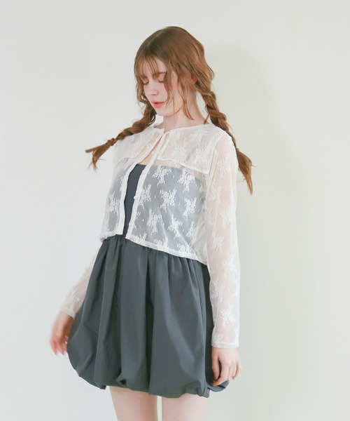mic by Olu.(ミックバイオルドット)の「< ZOZOTOWN限定 >ボンディングバルーンキャミソール(キャミソール・レディース・チャコールグレー/オフホワイト・FREE)」の5枚目の写真