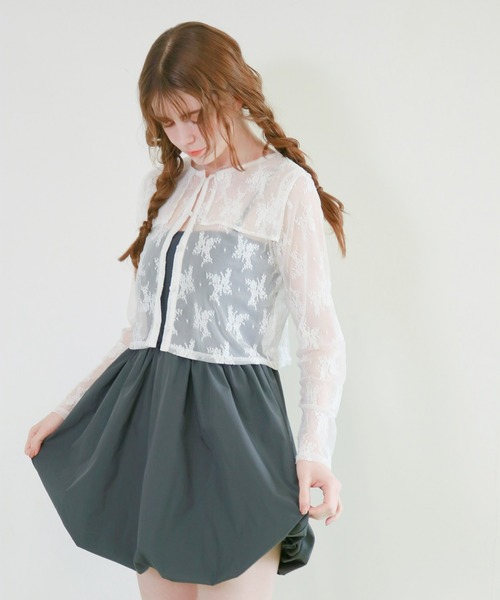 mic by Olu.(ミックバイオルドット)の「< ZOZOTOWN限定 >ボンディングバルーンキャミソール(キャミソール・レディース・チャコールグレー/オフホワイト・FREE)」の6枚目の写真