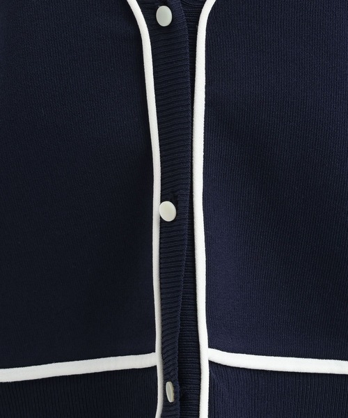 Andemiu(アンデミュウ)の「ショートVネックカーディガン641359(カーディガン/ボレロ・レディース・モカ/オフホワイト/オレンジ/ネイビー・FREE)」の9枚目の写真