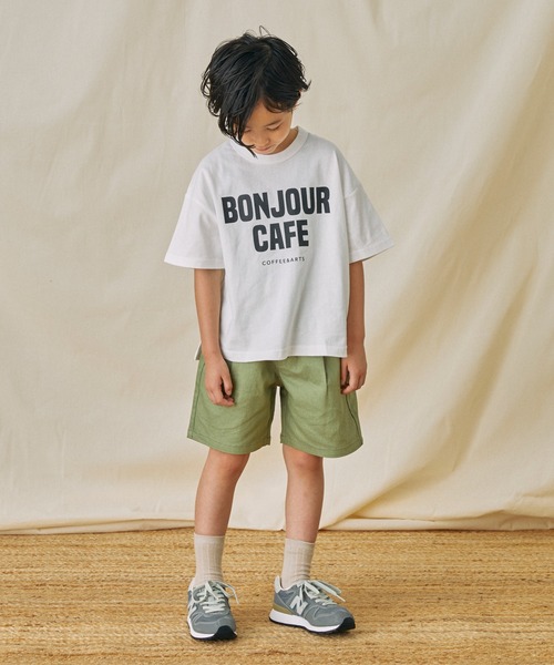 FOV(フォブ)の「FOV/フォブ BONJOUR Tシャツ(Tシャツ/カットソー・キッズ・ホワイト/ピンク/ブラック・S/M/L/XL)」の5枚目の写真