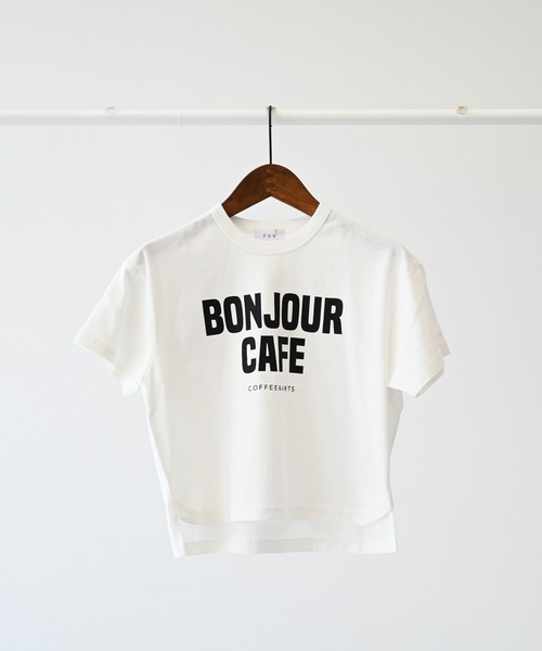 FOV(フォブ)の「FOV/フォブ BONJOUR Tシャツ(Tシャツ/カットソー・キッズ・ホワイト/ピンク/ブラック・S/M/L/XL)」の8枚目の写真