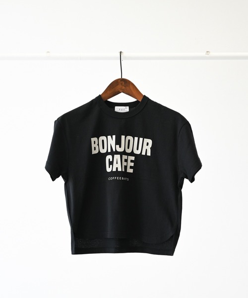 FOV(フォブ)の「FOV/フォブ BONJOUR Tシャツ(Tシャツ/カットソー・キッズ・ホワイト/ピンク/ブラック・S/M/L/XL)」の11枚目の写真